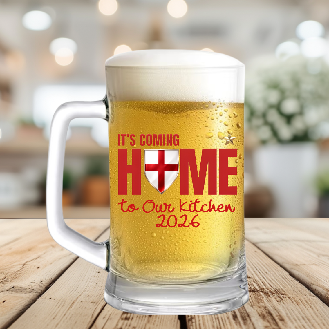 WORLD CUP 2026 ENGLAND THEMED GLASS TANKARDS